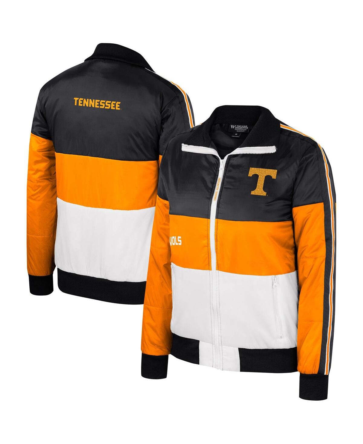 Women's The Wild Collective Tennessee Orange Tennessee Volunteers Color-Block Puffer Full-Zip Jacket - Tennessee Orange
