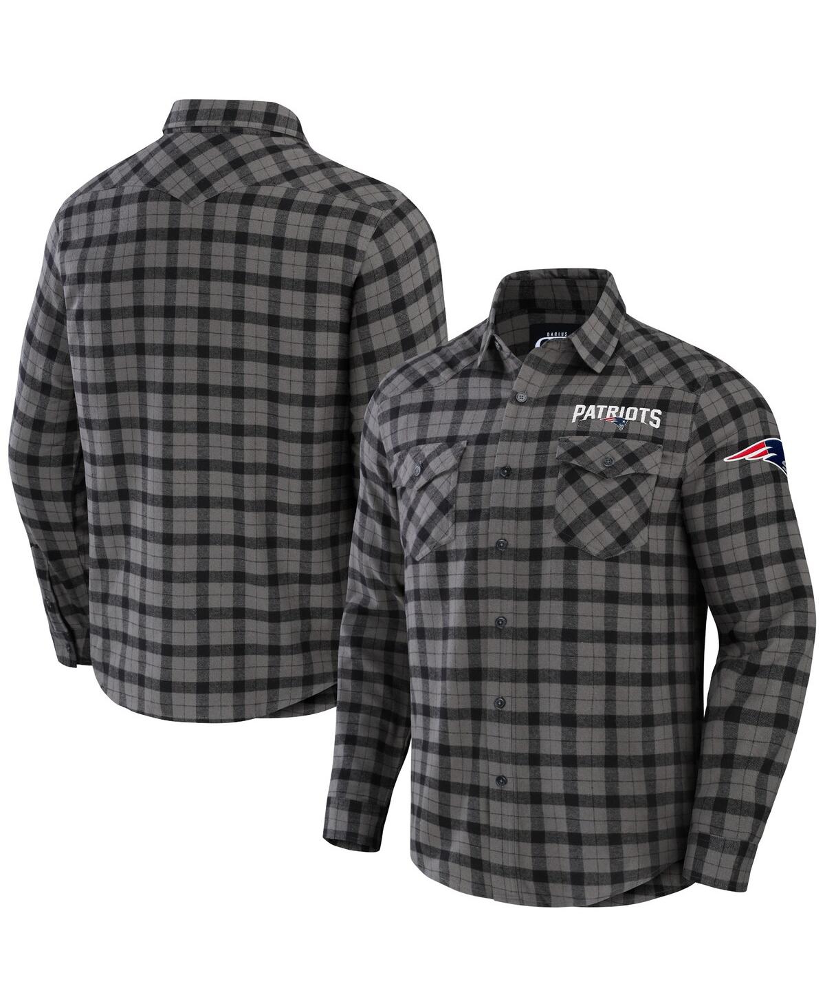 Fanatics Men's Nfl X Darius Rucker Collection By  Gray Indianapolis Colts Flannel Long Sleeve Button-
