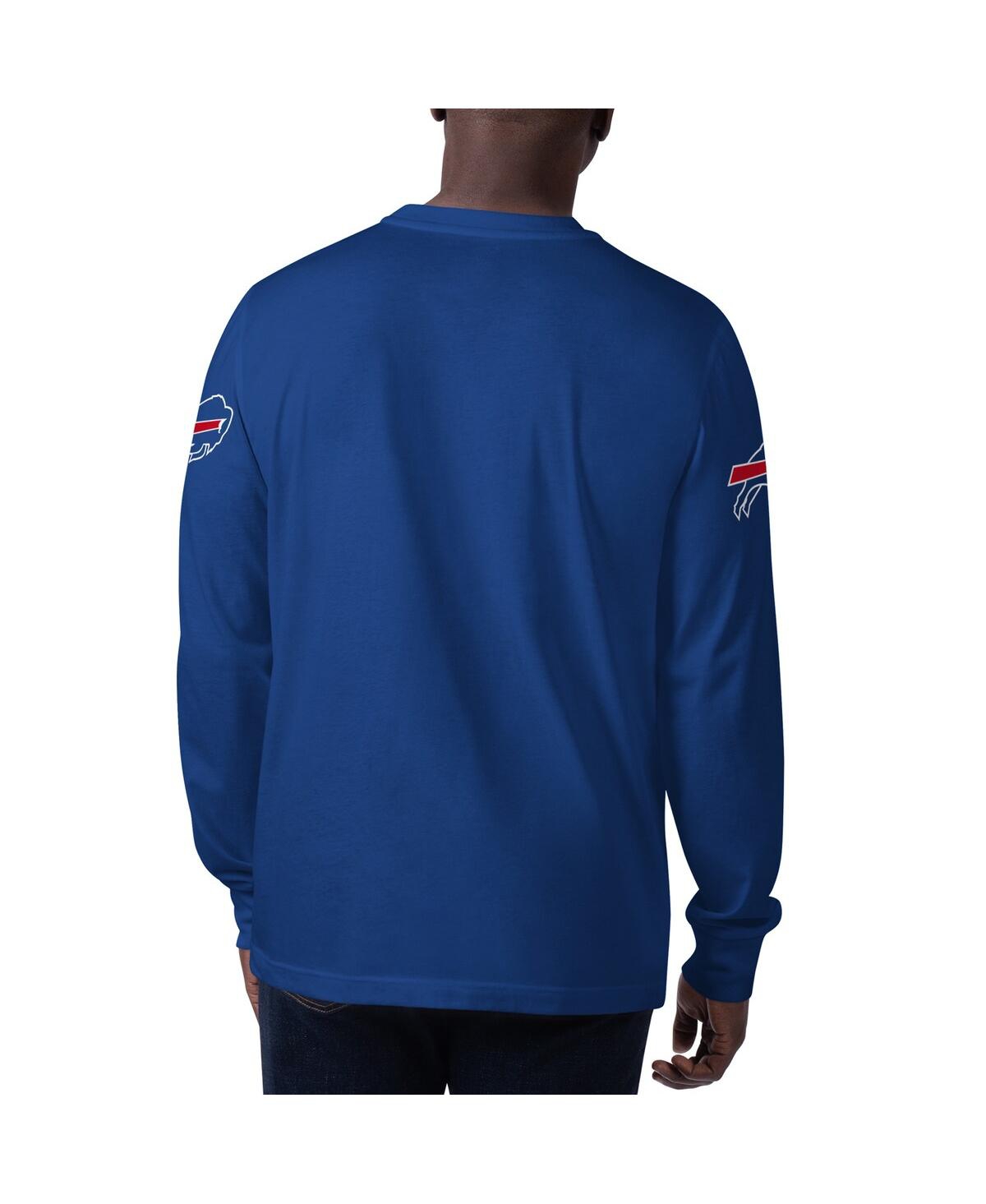 Shop Starter Men's  Royal Buffalo Bills Clutch Hit Long Sleeve T-shirt