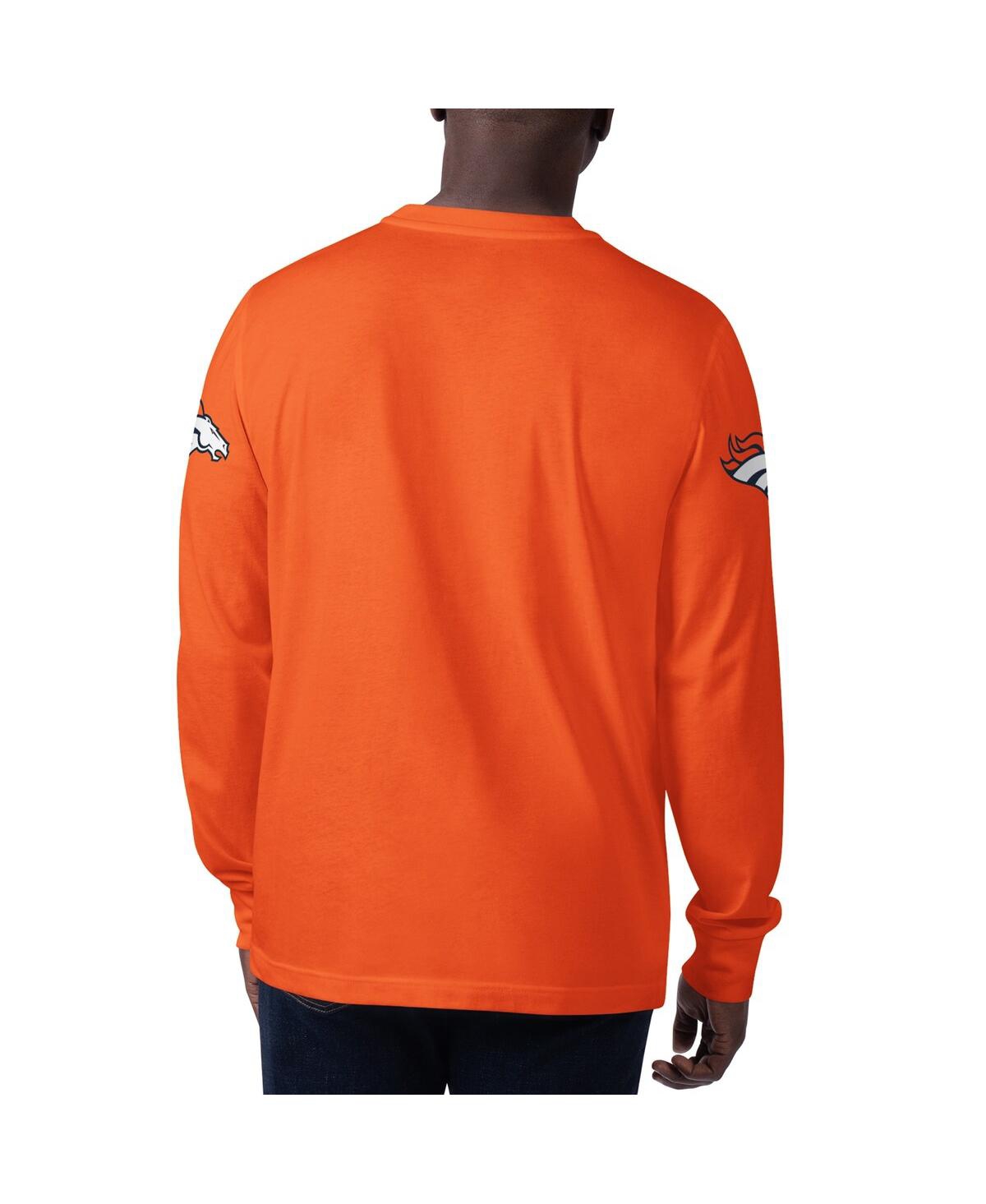 Shop Starter Men's  Orange Denver Broncos Clutch Hit Long Sleeve T-shirt