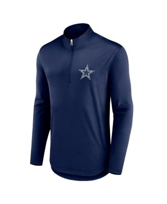 Men's Navy Dallas Cowboys Quarterback Quarter-Zip Top