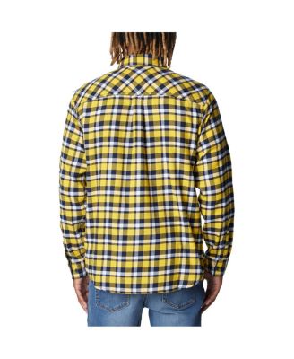 Men's Maize Michigan Wolverines Flare Flannel Long Sleeve Shirt