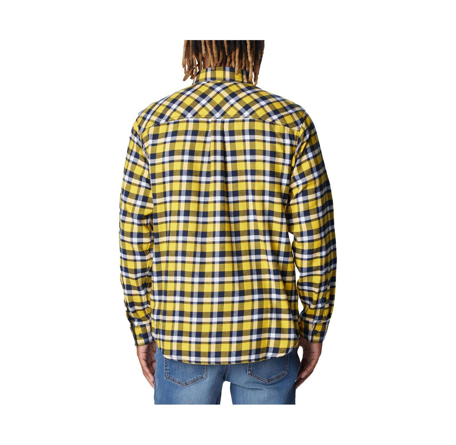 Men's Maize Michigan Wolverines Flare Flannel Long Sleeve Shirt