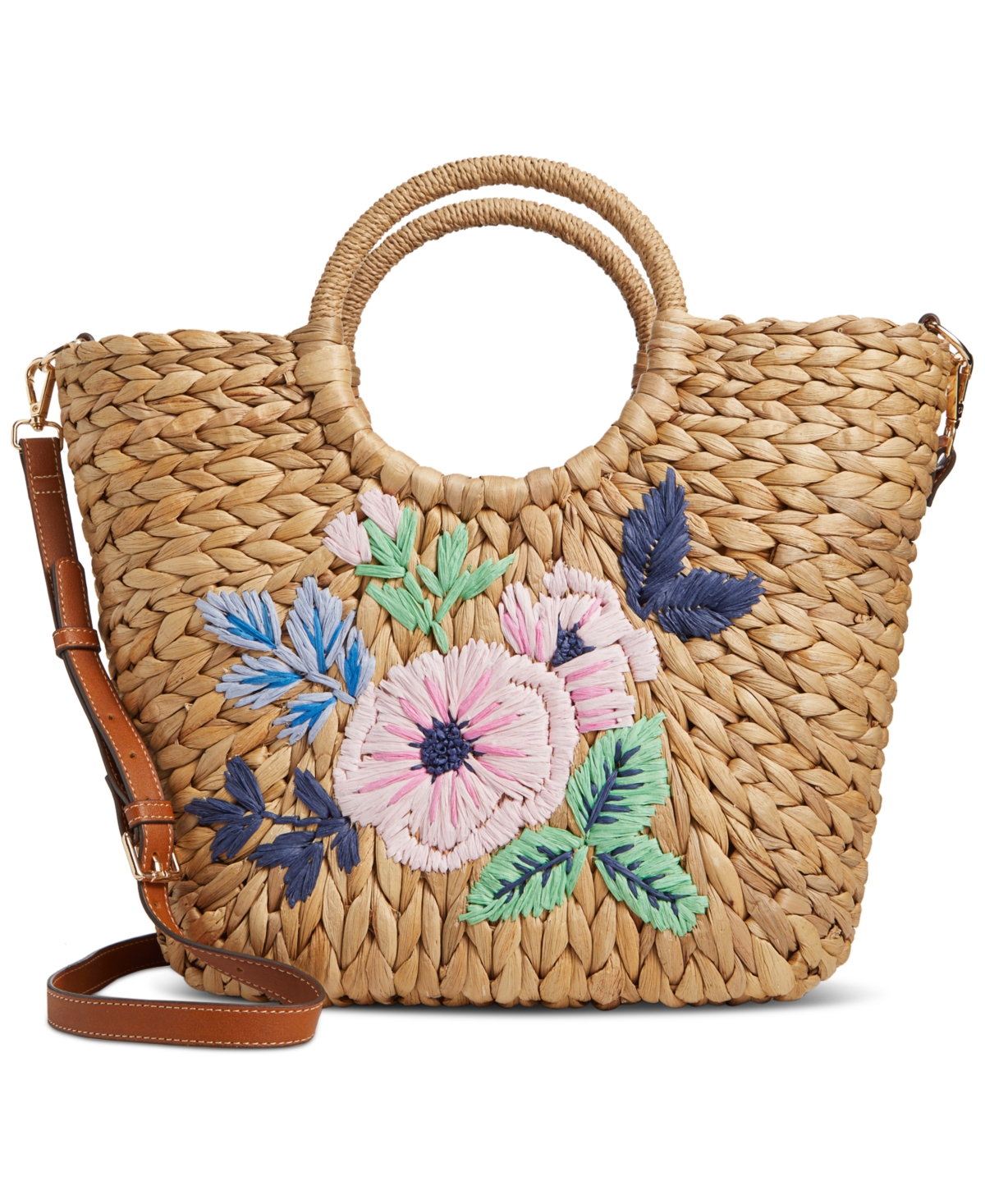 Flower Show Large Tote, Created for Macy's - Natural