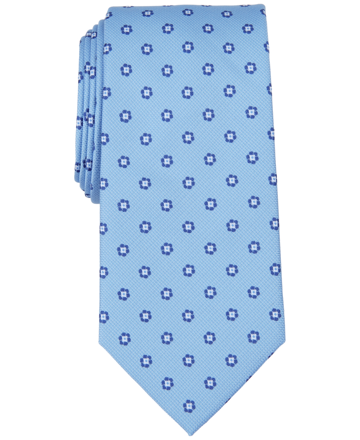 Club Room Men's Burnell Classic Floral Neat Tie, Created For Macy's In Blue