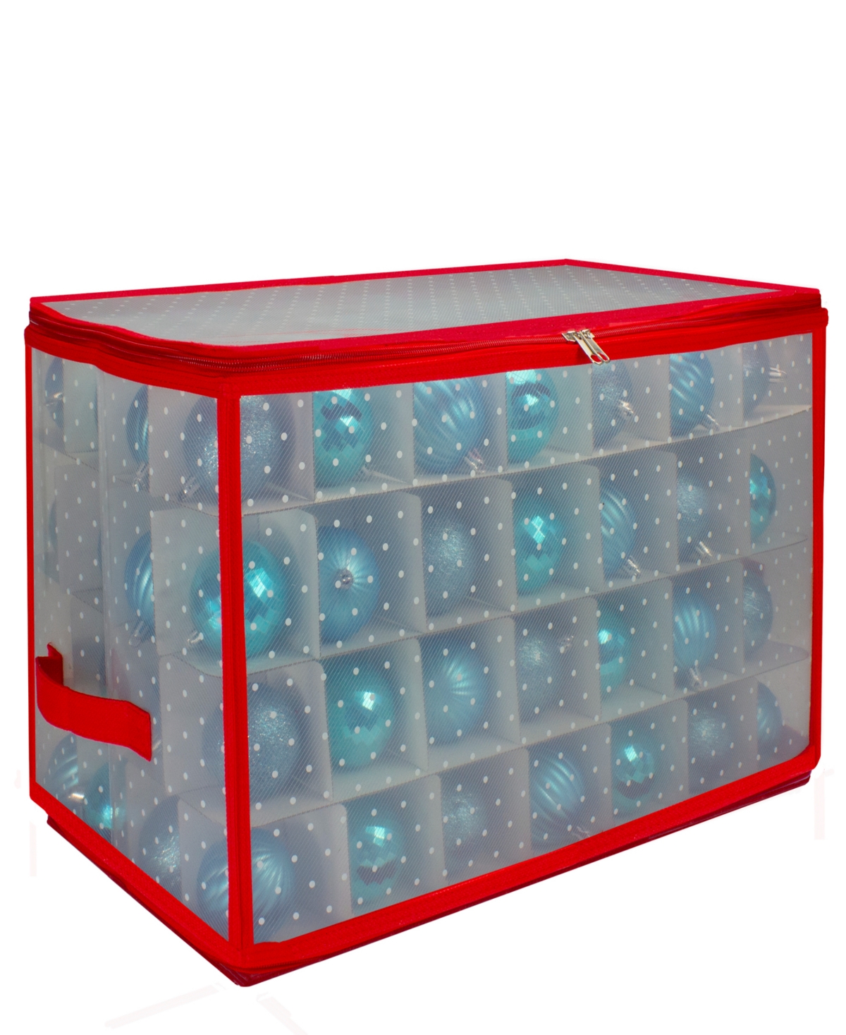 Northlight 20.5" Transparent Zip Up Christmas Storage Box, Holds 112 Ornaments In Clear