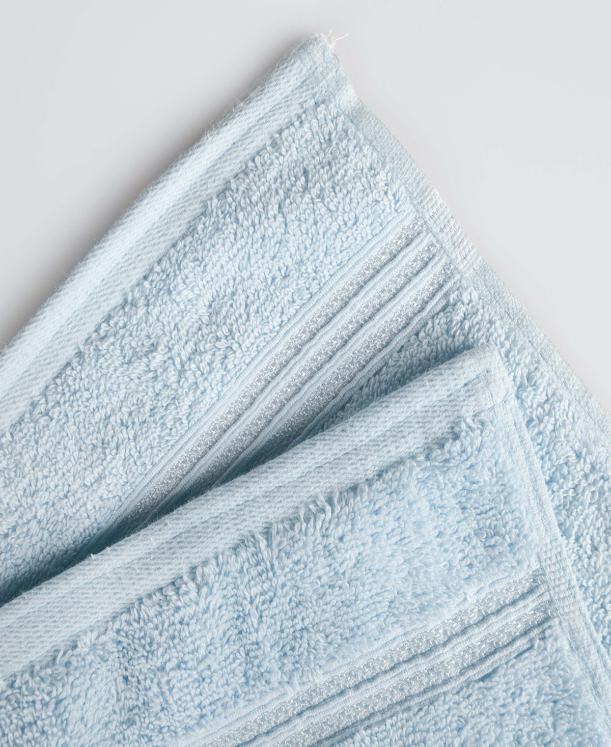 Shop Superior Solid Quick Drying Egyptian Cotton 6 Piece Bath Towel Set In Light Blue