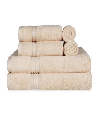 Solid Quick Drying Egyptian Cotton 6 Piece Bath Towel Set