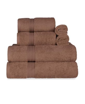 Solid Quick Drying Egyptian Cotton 6 Piece Bath Towel Set
