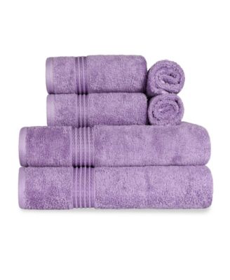 Solid Quick Drying Egyptian Cotton 6 Piece Bath Towel Set
