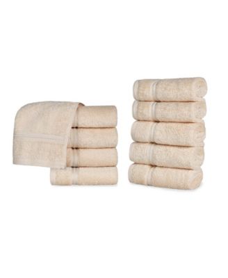 Solid Quick Drying 100% Egyptian Cotton 10-Pc Washcloth Set