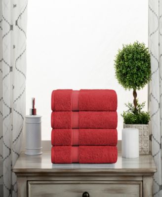 100% Egyptian Cotton 4-Piece Hand Towel Set