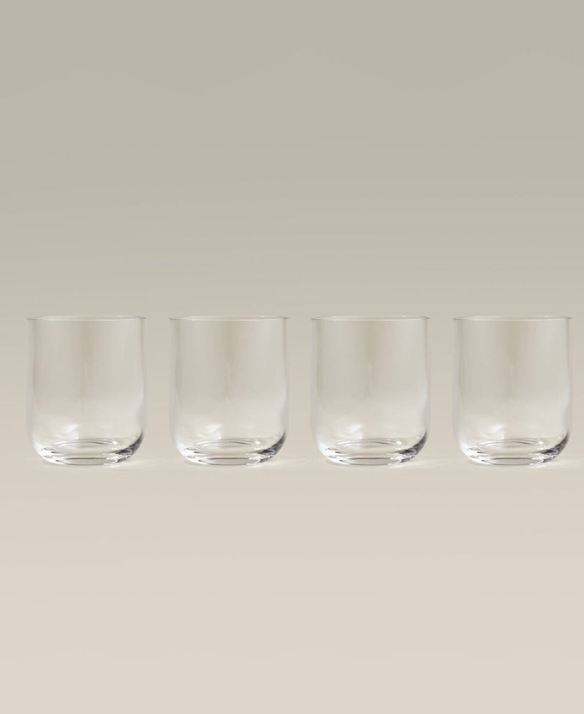 Shop Year & Day Plain Short Glasses, Set Of 4 In Clear