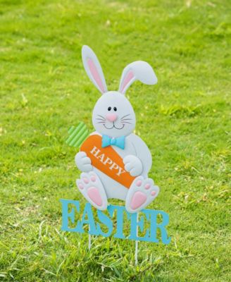 30" H Easter Metal Bunny Yard Stake