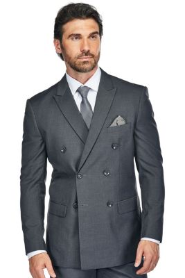 Men's Slim Fit 2-Piece Double Breasted Suit