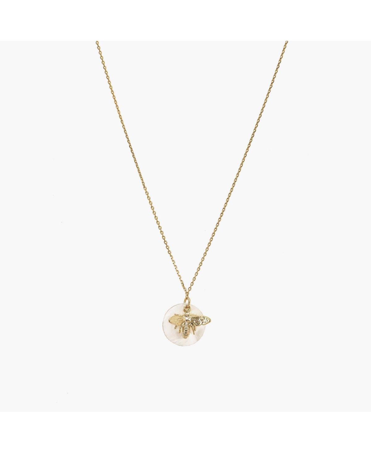 Bee Cultured Pearl Necklace - Yellow gold
