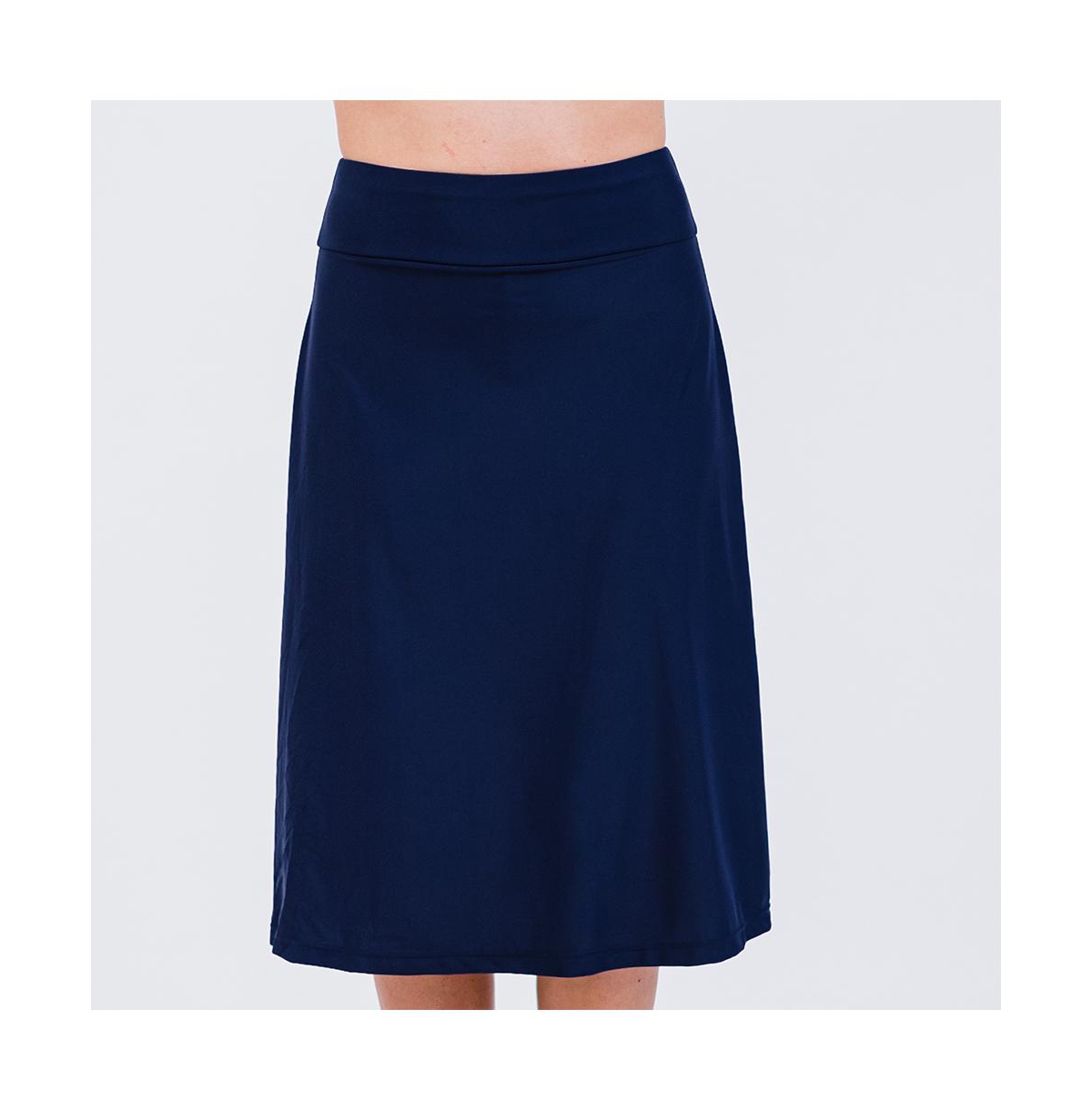 Women's Long Swim Skort - Wine