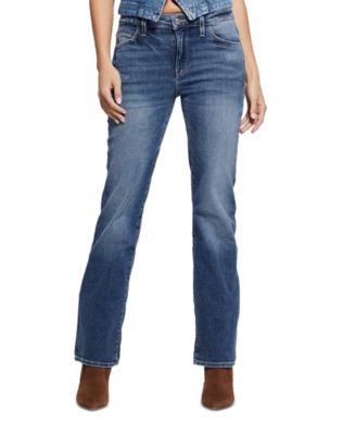 GUESS Women's Mid-Rise Sexy Bootcut Jeans - Macy's