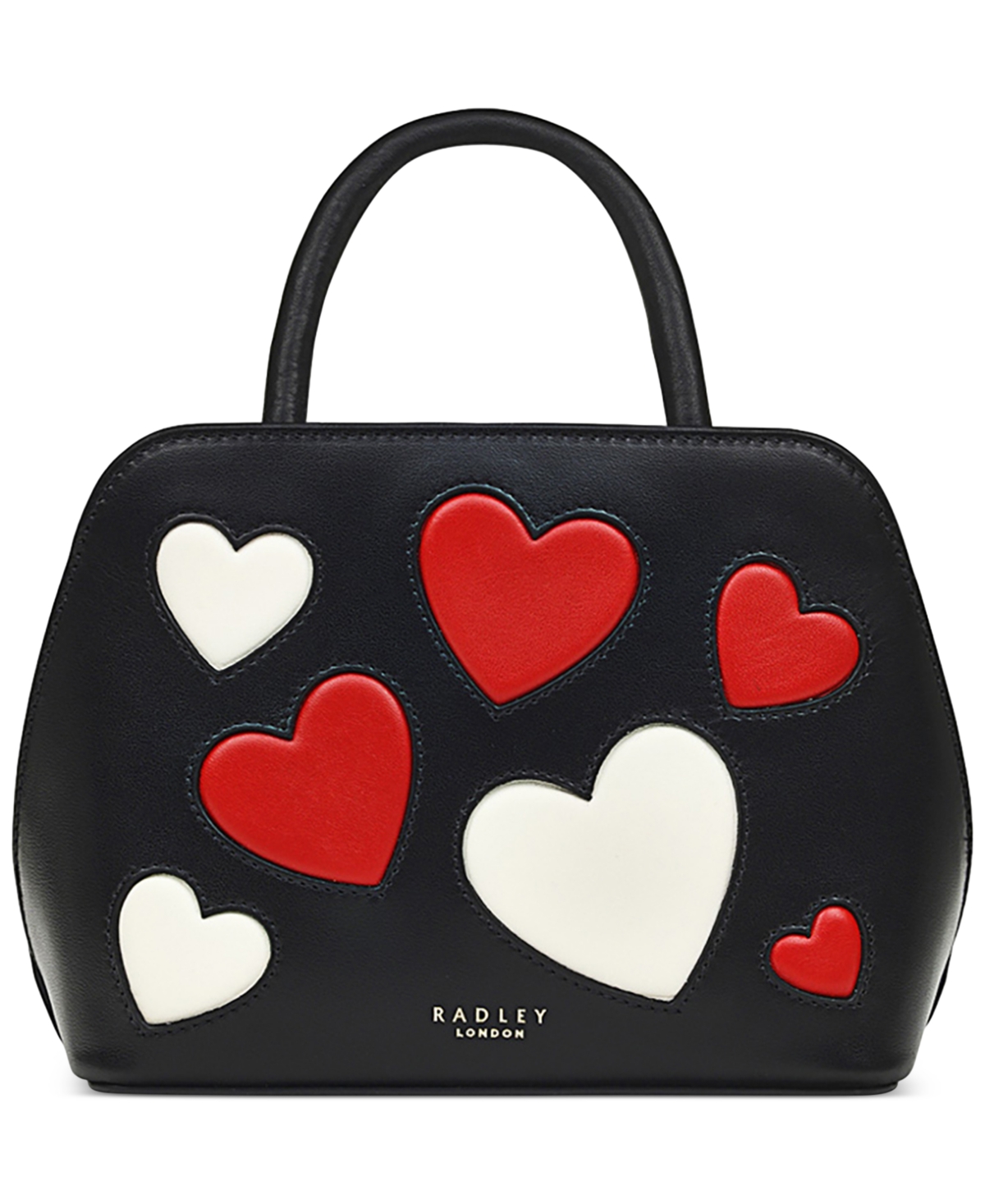 Radley London Valentines Mini Leather Grab Zip Top Tote In Black