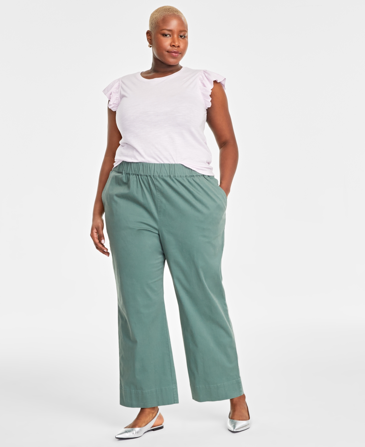On 34th Trendy Plus Size Pull-On Chino Pants, Created for Macy's