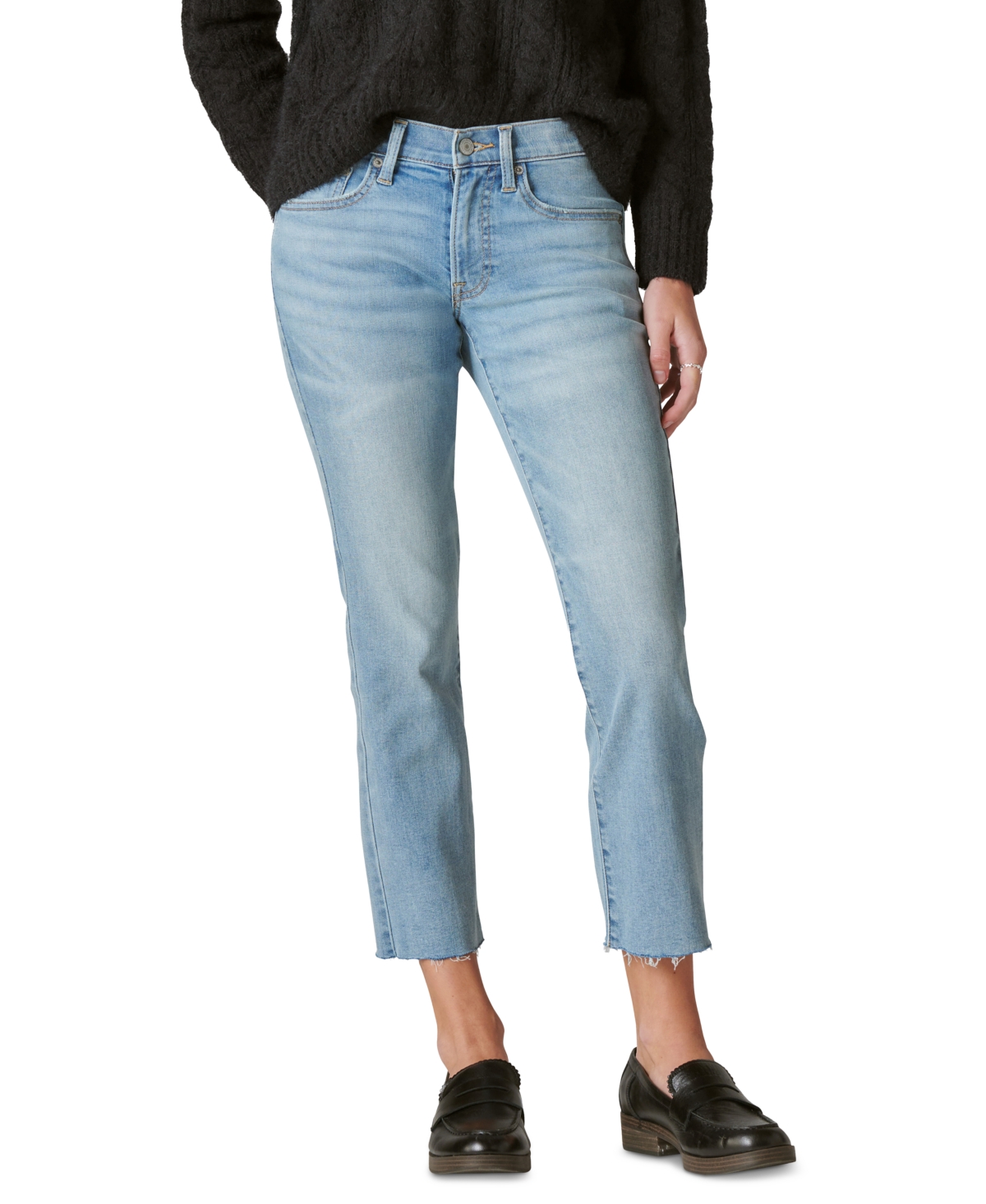 Shop Lucky Brand Women's Sweet Crop Mid-rise Jeans In Darwin Ct