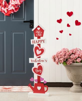 35.75" H Valentine's Wooden Heart Love House Porch Decor