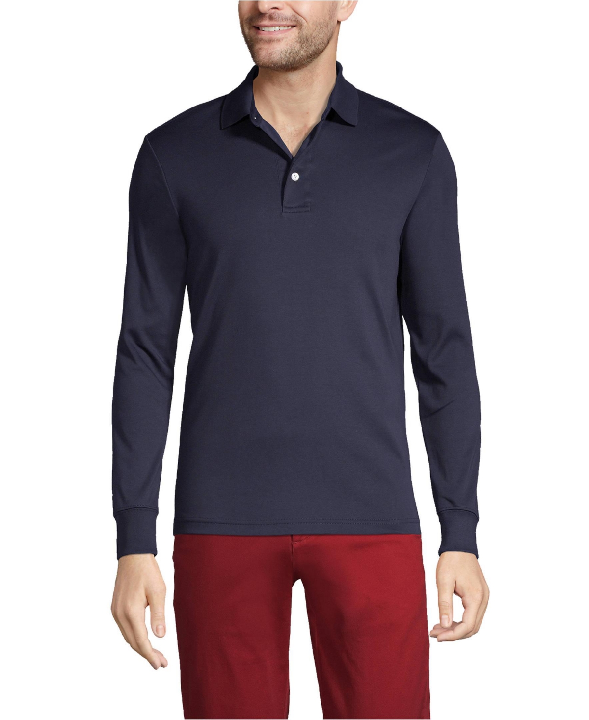 Lands' End Men's Sleeve Cotton Supima Polo Shirt