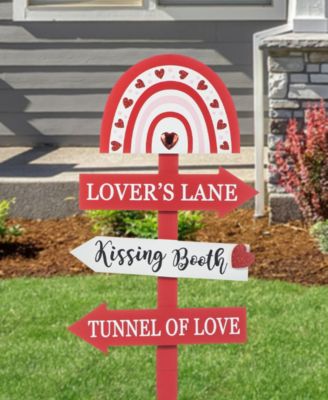 41.75" H Valentine's Wooden Rainbow Word Sign Patch Yard Stake