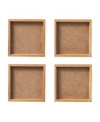 4" H Valentine's Wooden Block Table Decor, Set of 4