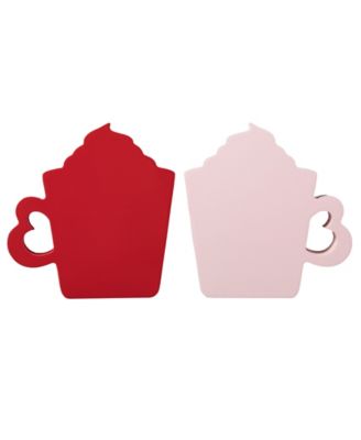 Wooden Valentine's Coffee Cup Table Decor, Set of 2