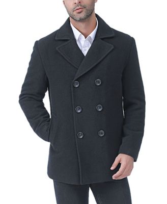 Macy's men's wool pea coat best sale