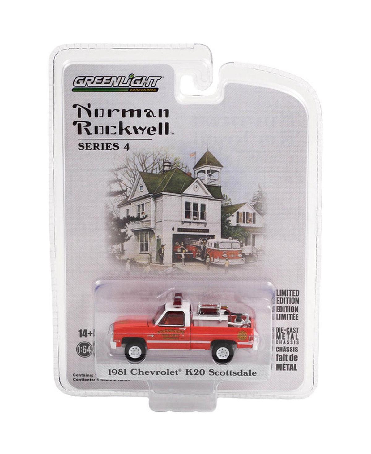 Green light Collectibles 1/64 Chevrolet K20 Scottsdale Stockbridge Fire Dept. Norman Rockwell Series