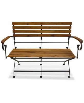 Folding Patio Bench 44.1" Solid Wood Acacia