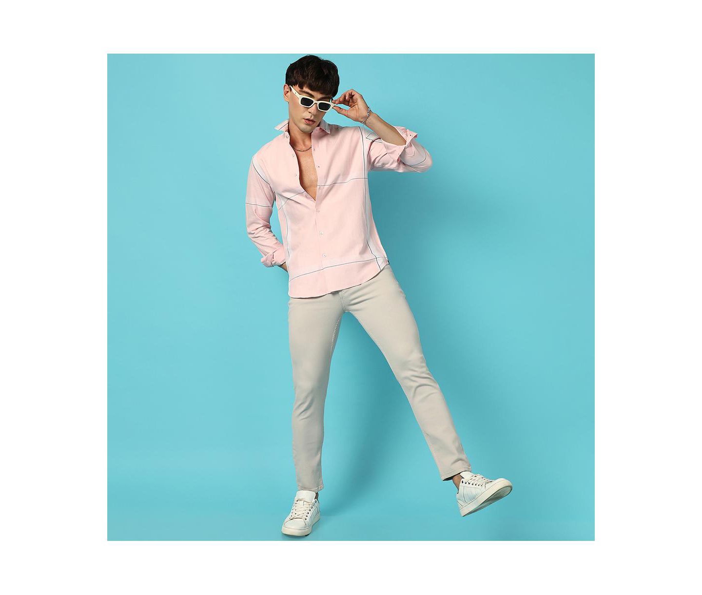 Мужская рубашка Cahoot Pastel Striped, цвет: Розовый — фото 3