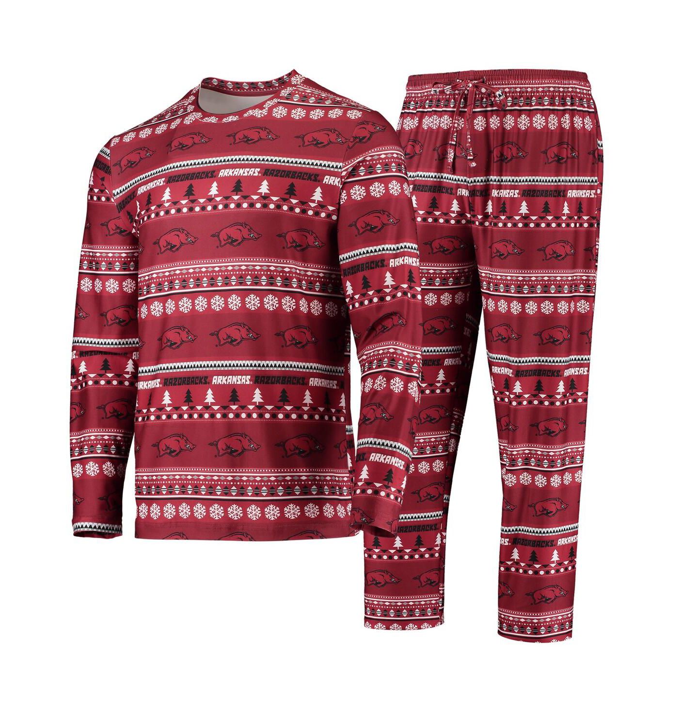 Мужской комплект для сна Concepts Sport Arkansas Razorbacks Ugly Sweater, Cardinal — фото 1