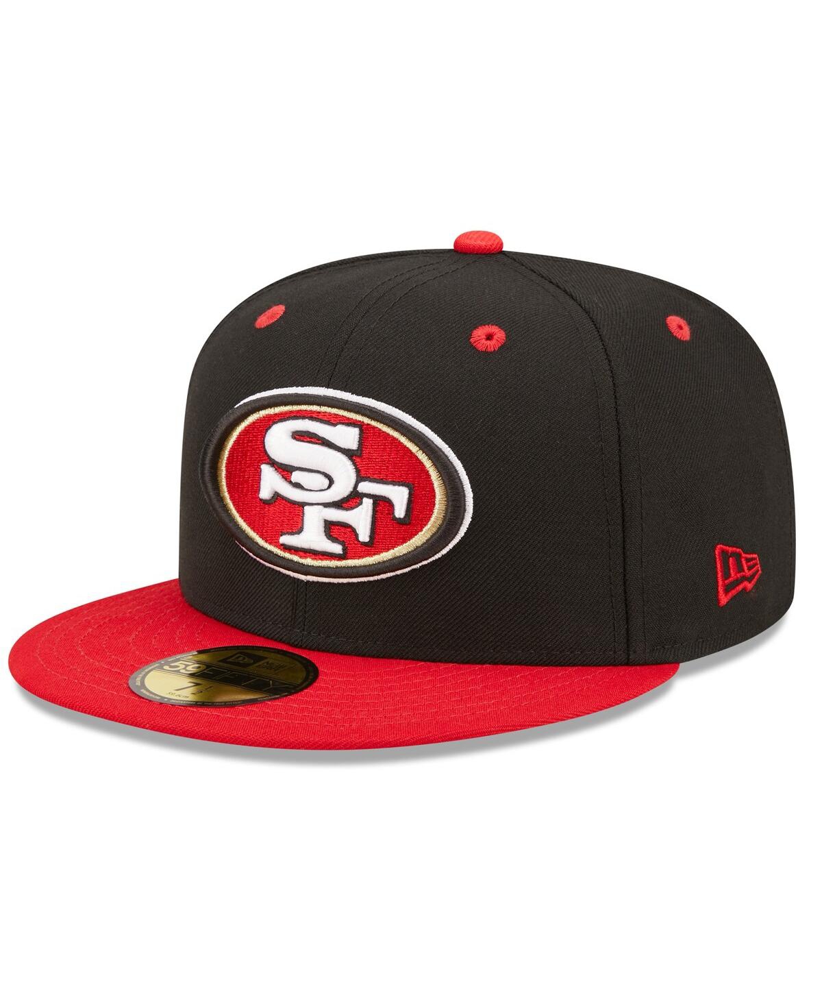 Men's New Era Black, San Francisco 49ers Flipside 2Tone 59FIFTY Fitted Hat