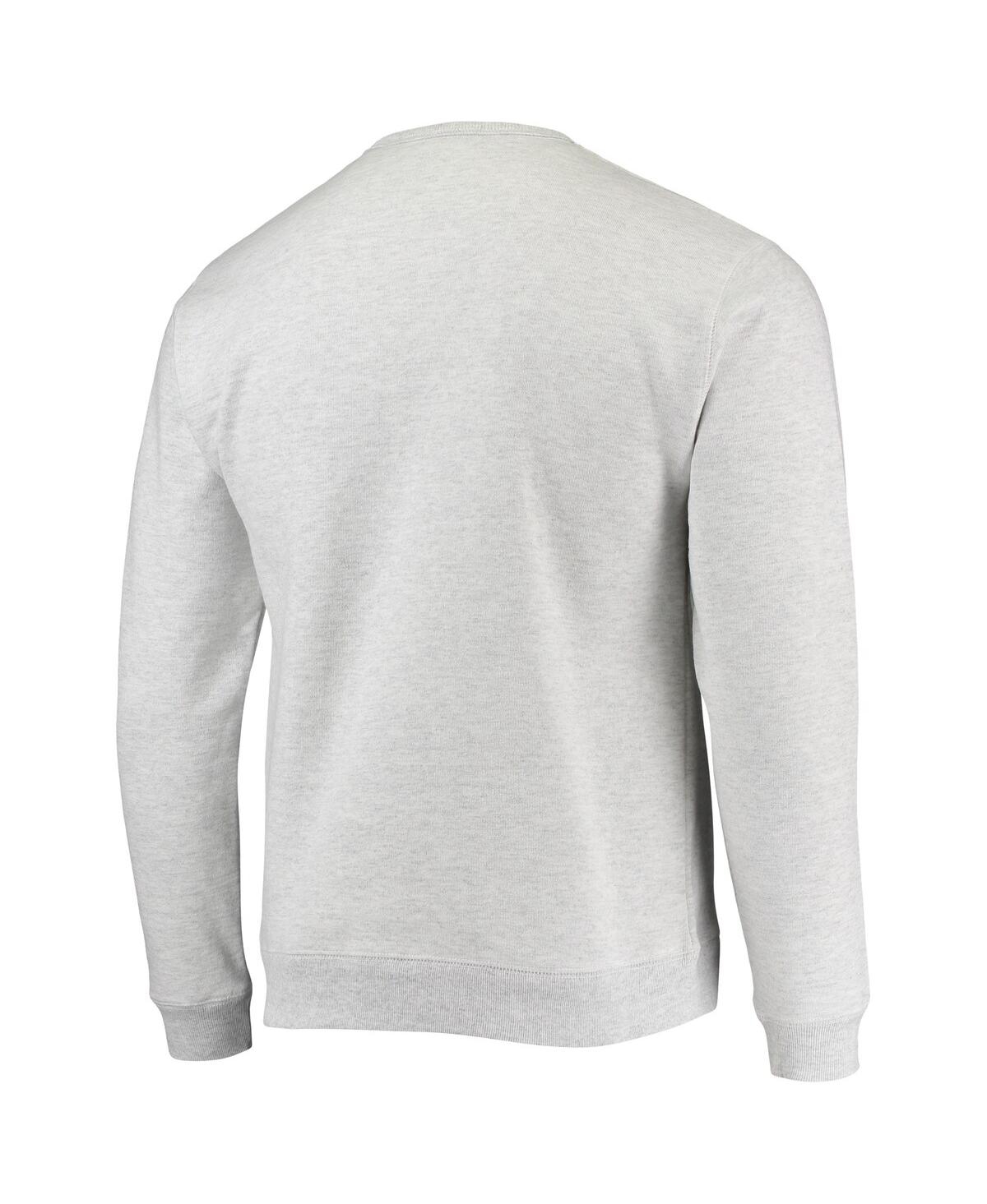 Men's League Collegiate WearDistressed Navy Midshipmen Upperclassman Pocket Pullover Sweatshirt - Heathered Gray