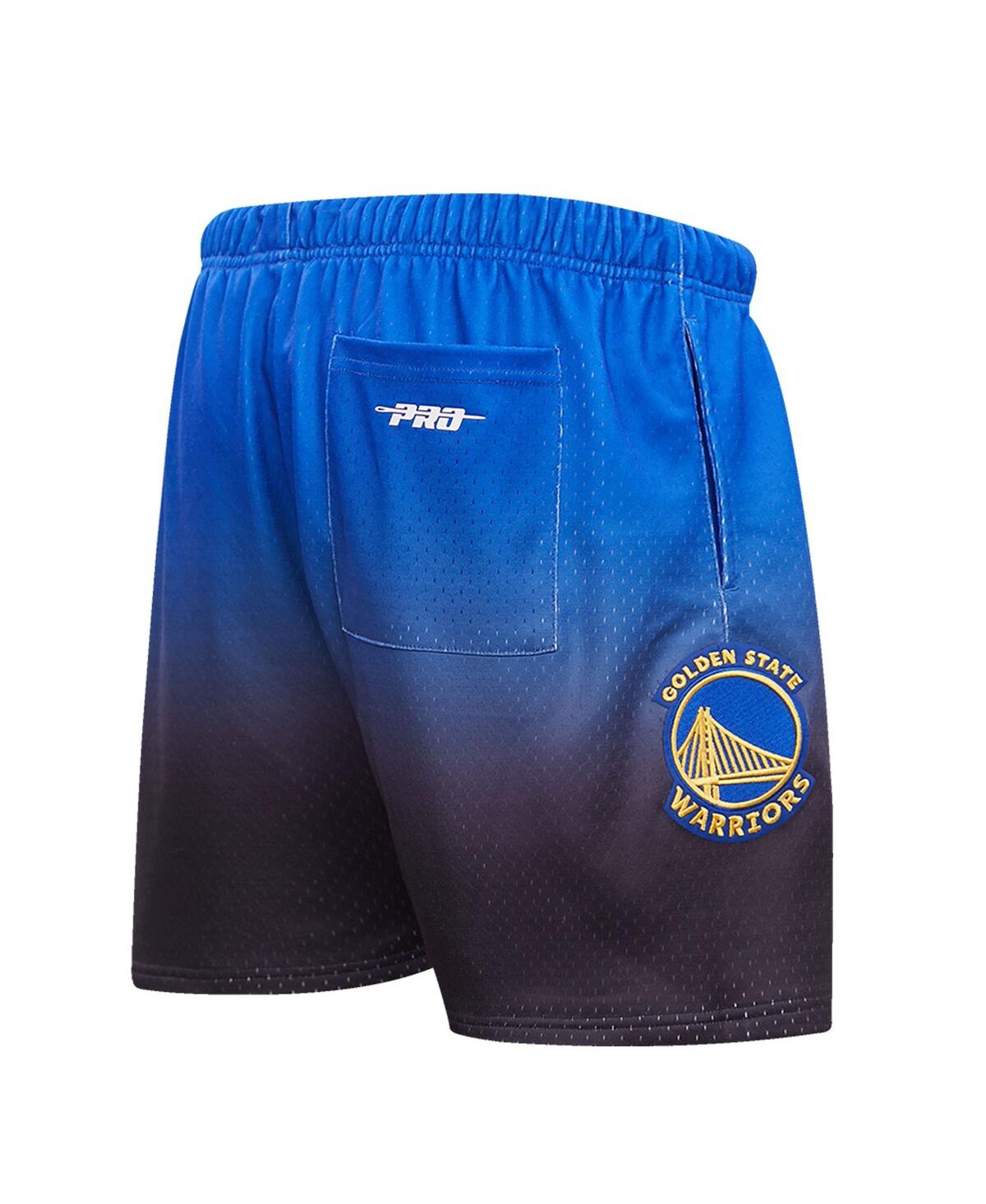Pro Standard Men's  Royal, Black Golden State Warriors Ombre Mesh Shorts In Royal,black