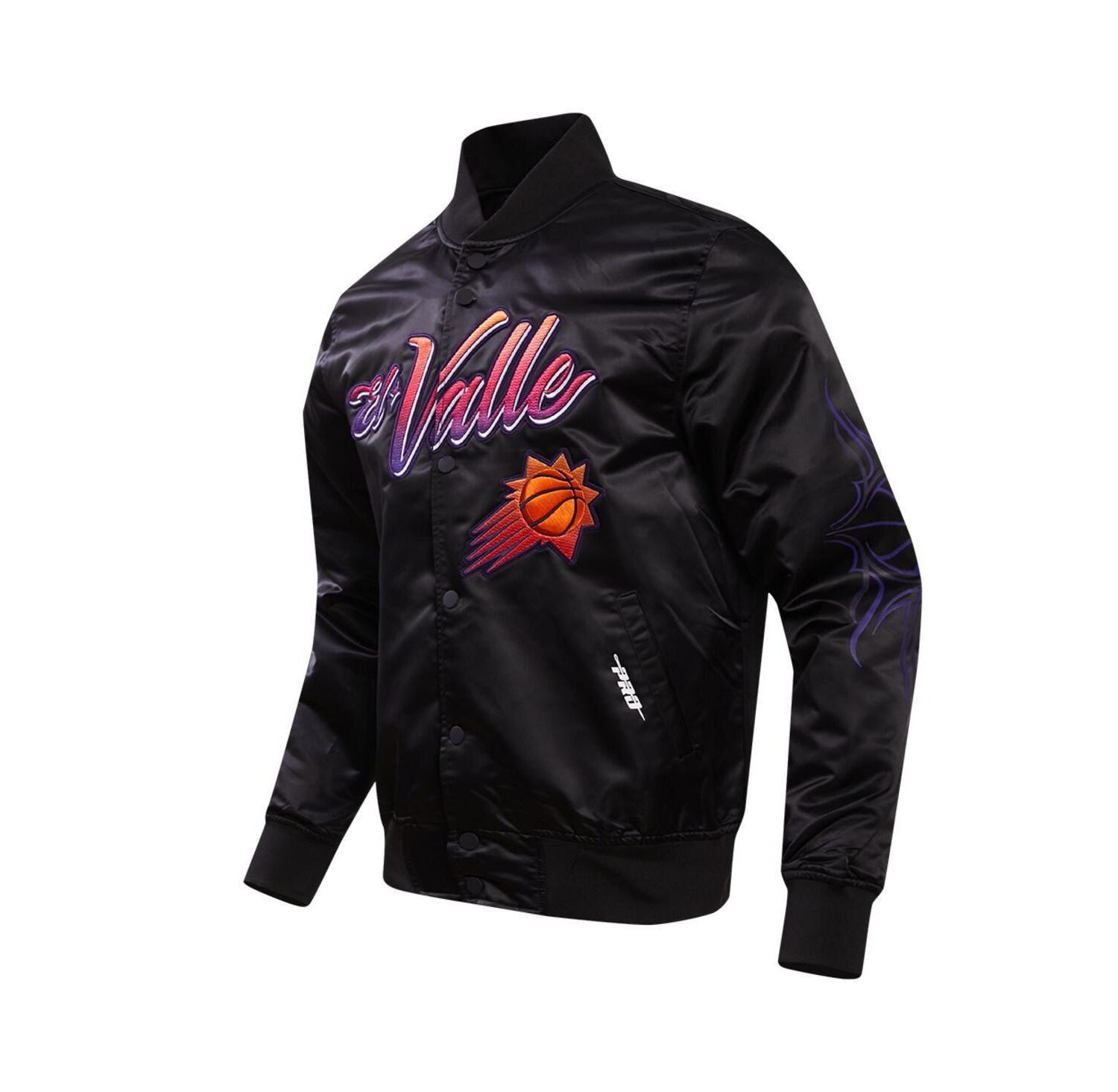 Men's Black Phoenix Suns 2023/24 City Edition Satin Full-Snap Jacket