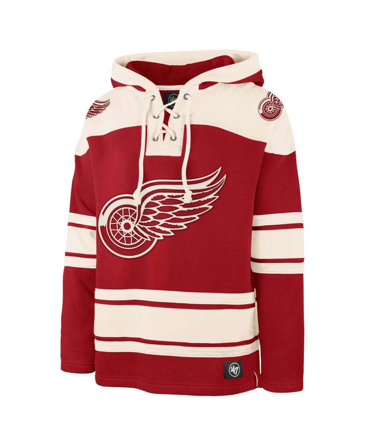 47 Brand Men's ' Red Detroit Red Wings Big And Tall Superior Lacer Pullover Hoodie In Red