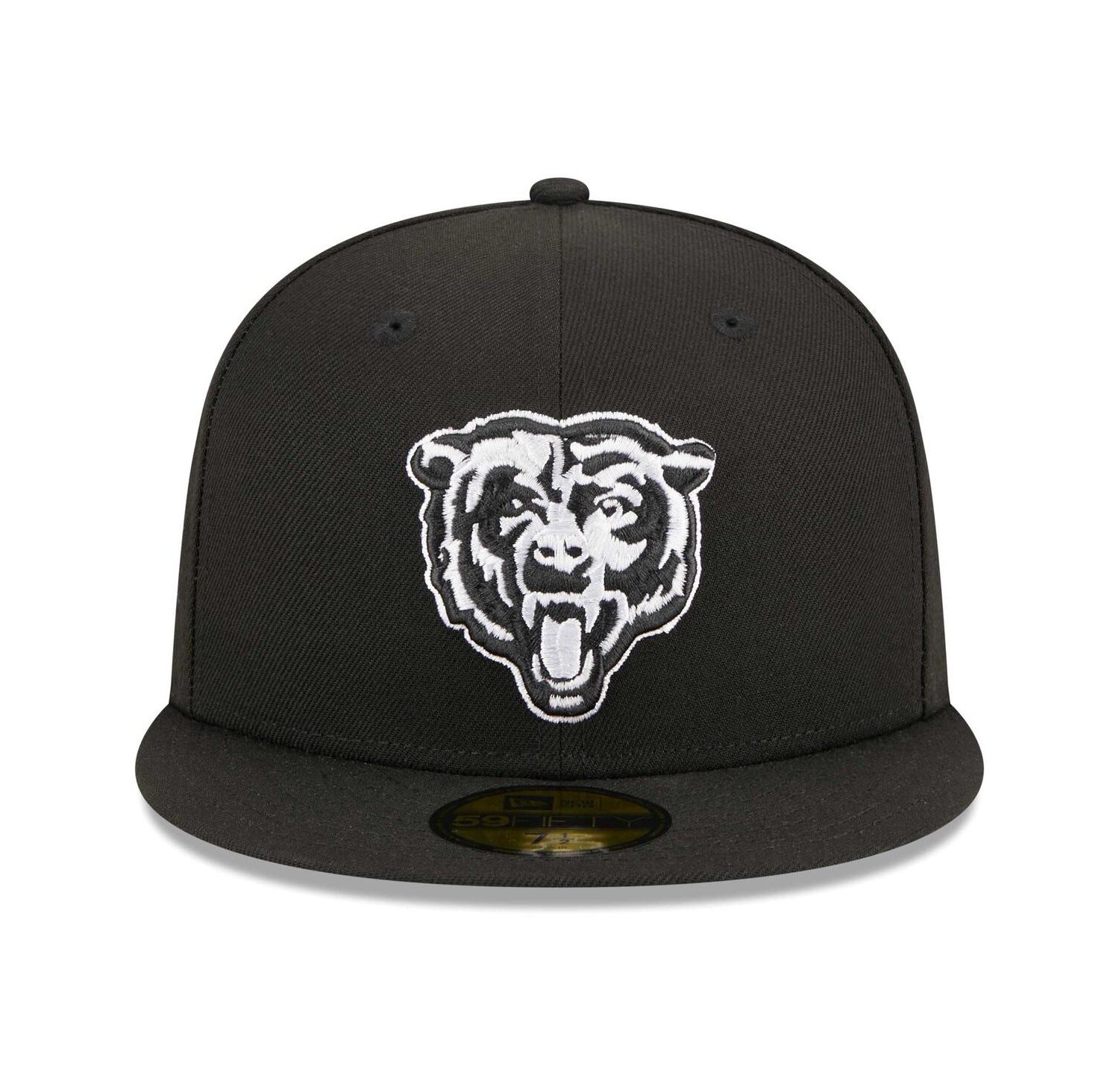 Men's Black Chicago Bears Alternate Logo Main Patch 59FIFTY Fitted Hat
