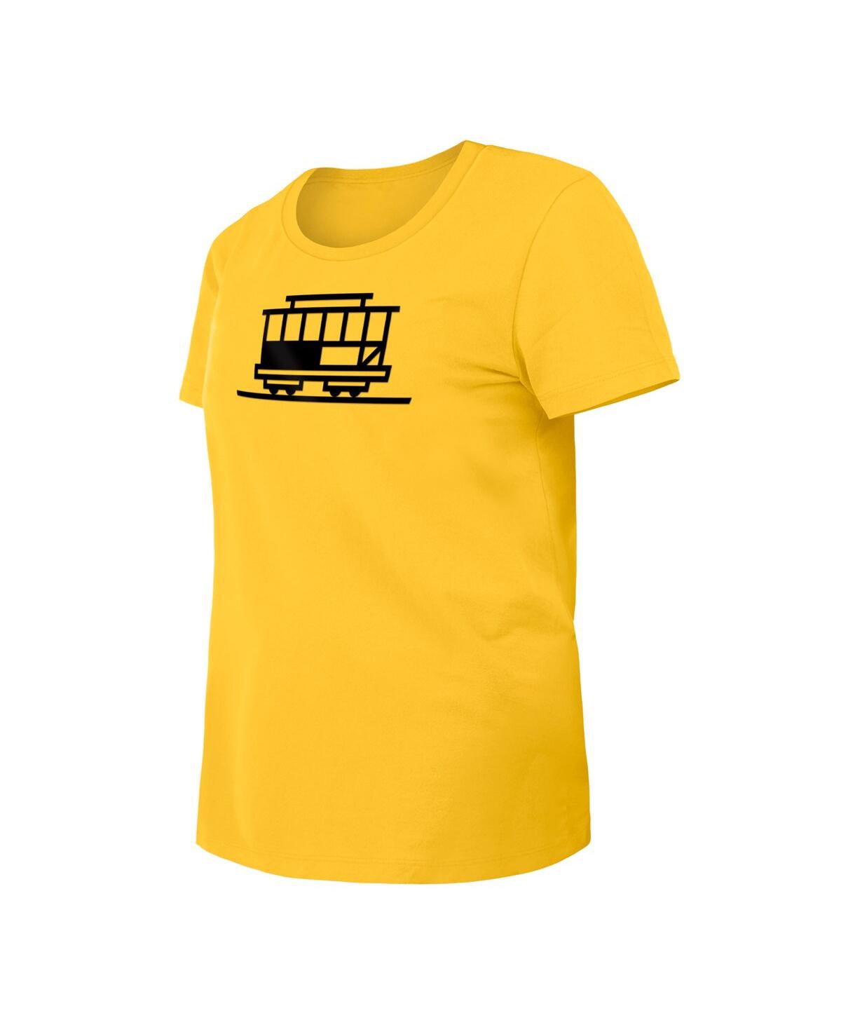 Women's New EraGolden State Warriors 2023/24 City Edition T-shirt - Gold