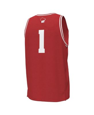 Men's #1Wisconsin Badgers Replica Basketball Jersey