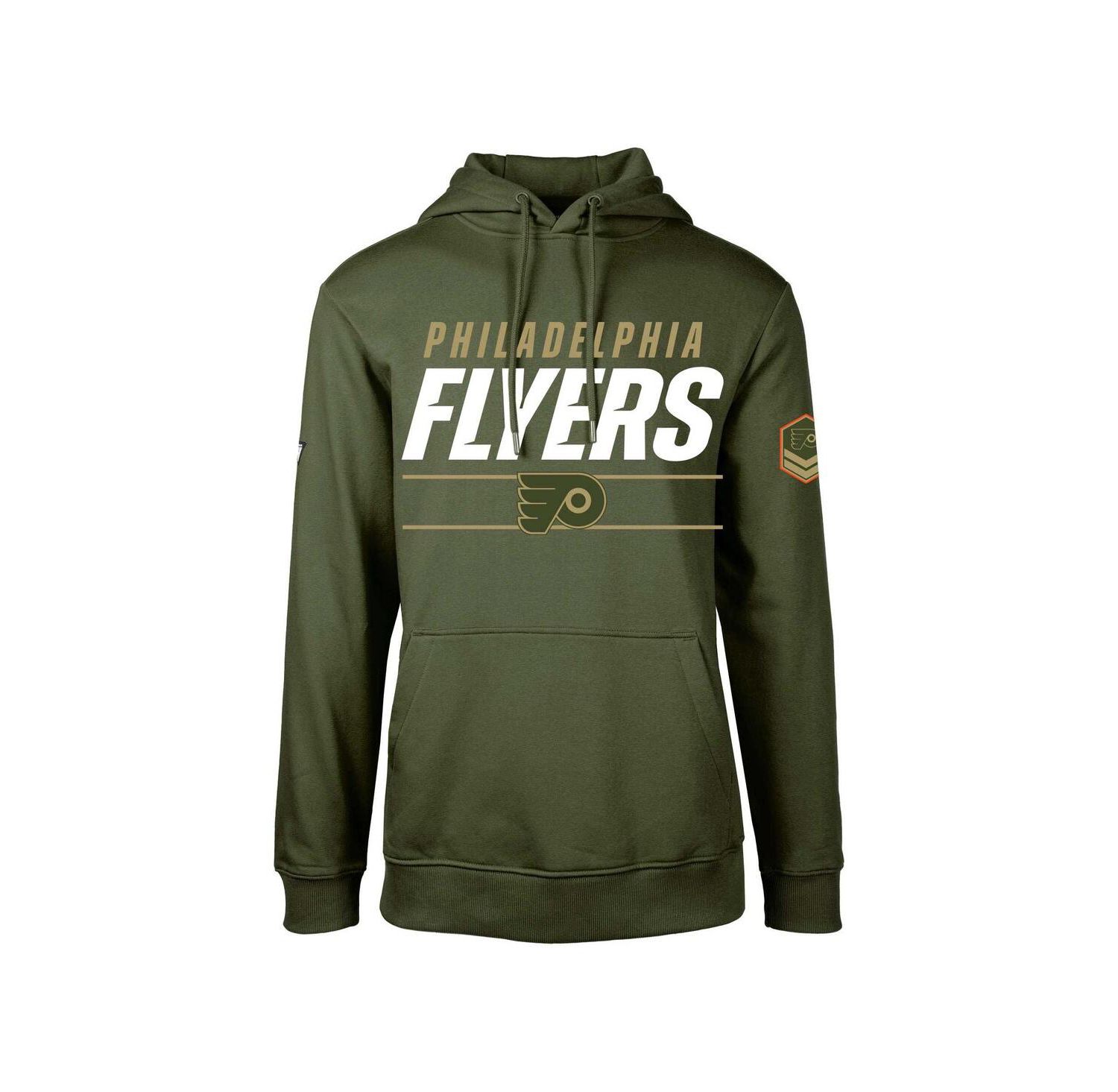 Men's Olive Philadelphia Flyers Podium Fleece Pullover Hoodie