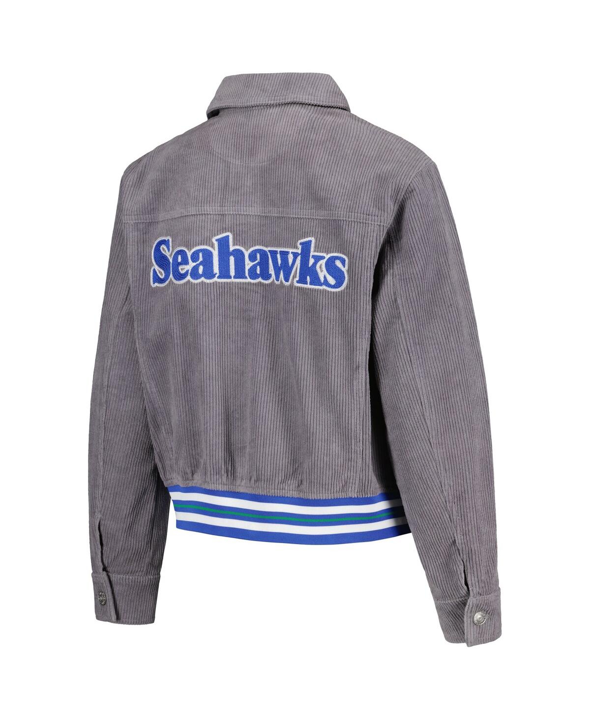 Shop The Wild Collective Women's  Purple Seattle Seahawks Corduroy Button-up Jacket