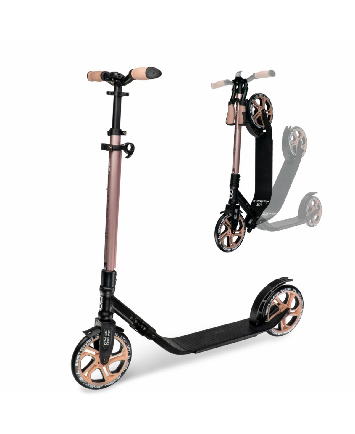 London Foldable Kick Scooter - Great Scooters For Teens And Adults - Gold