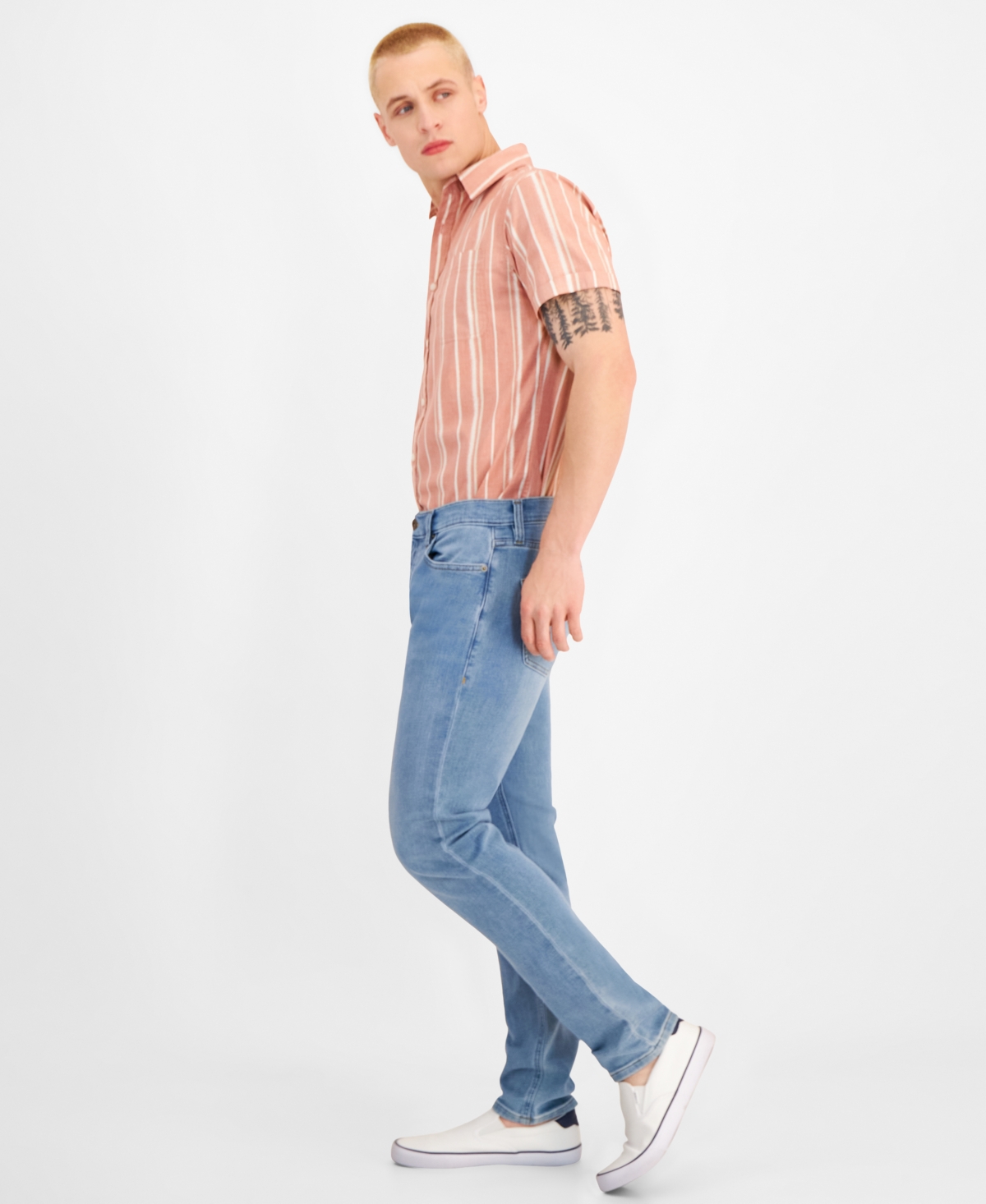 Sun + Stone Men'sComfort Slim Fit Jeans, Created for Macy's - College