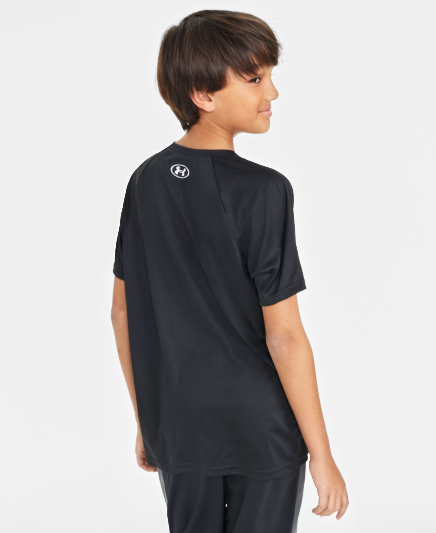 Футболка Under Armour Tech Big Logo Short-Sleeve T-Shirt для мальчиков, цвет: Чёрный — фото 5