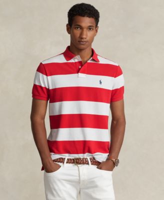 폴로 랄프로렌 Polo Ralph Lauren Mens Classic-Fit Striped Mesh Polo Shirt