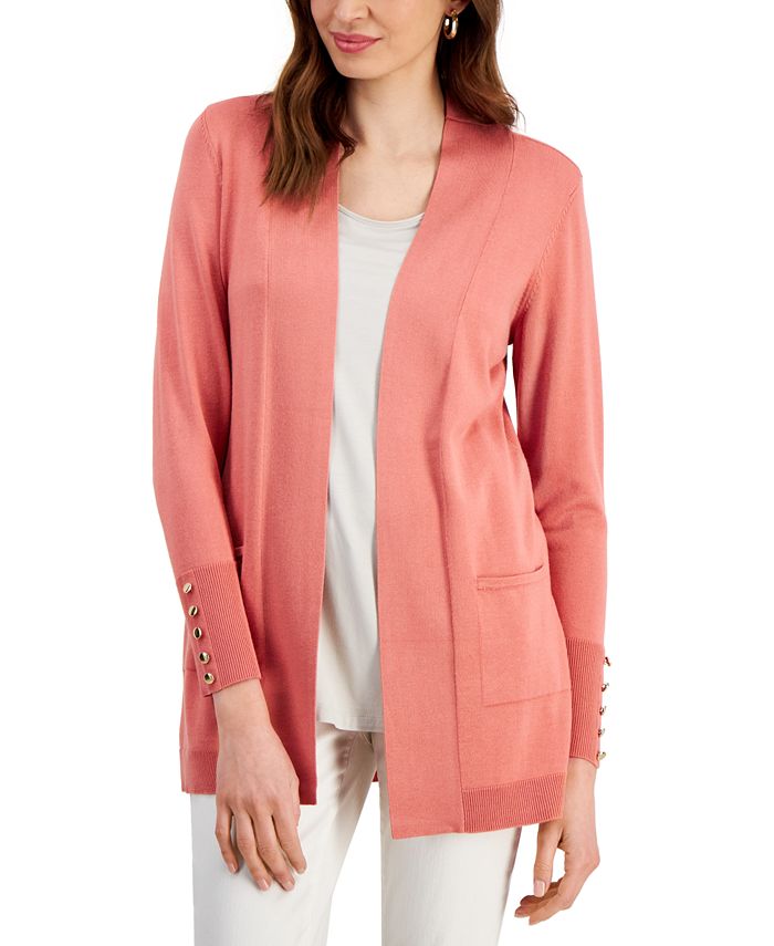Brooks Brothers Women's Cotton Stretch Long Cardigan Sweater, Product